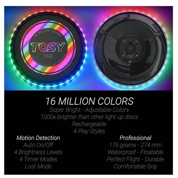 TOSY Flying Disc - 16 Million Color RGB or 36 or 360 LEDs, - Picture 3 of 5